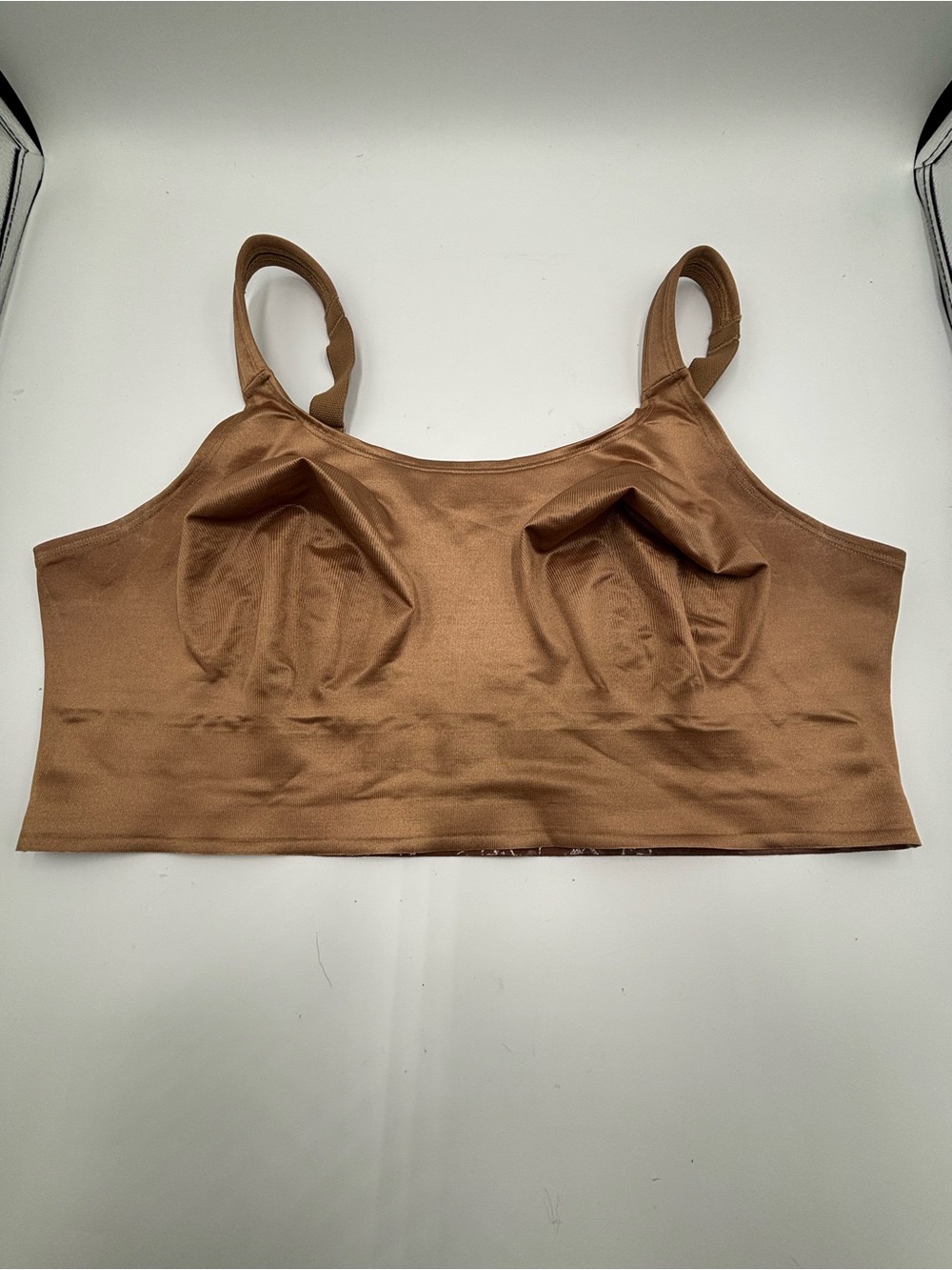 RUBY RIBBON SECOND SKIN WIRELESS UNPADDED CUPS Size 42 TAN DEMIETTE #4217 EUC